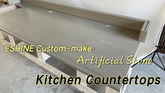 OEM Factory Artificial Stone Guangdong Artificial Stone Big Slab Artificial Stone White/Gray/Black/Calacatta/Volakas/Onyx Kitchen Countertop Quartz Countertops