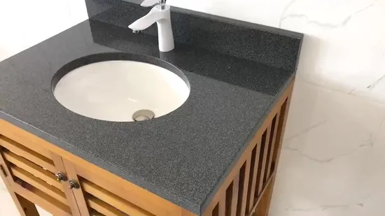 Wholesale China Prefab Nero Impala G654 Granite Stone Vanity Top for Bathroom