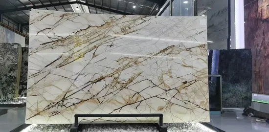 Natural Stone White Wood Vein Marble for Wall/Floor/Countertop Slab Panels for Home/Hotel Decoration