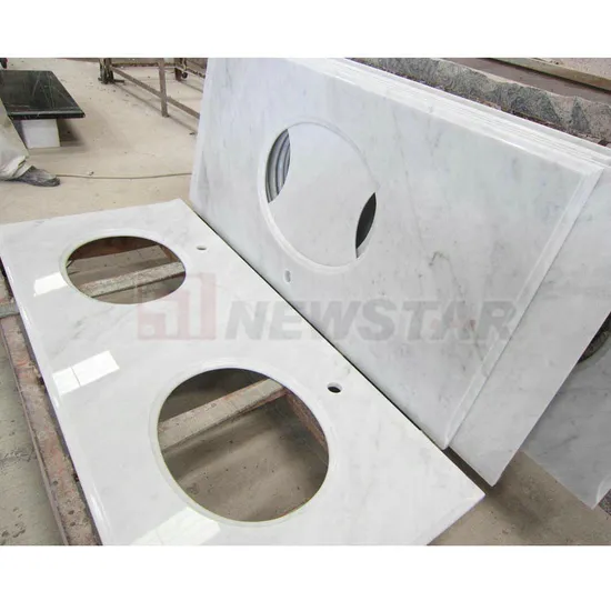 Italian Carrara White Marble Marble Surface for Bathroom Cabinets Vanity Top 