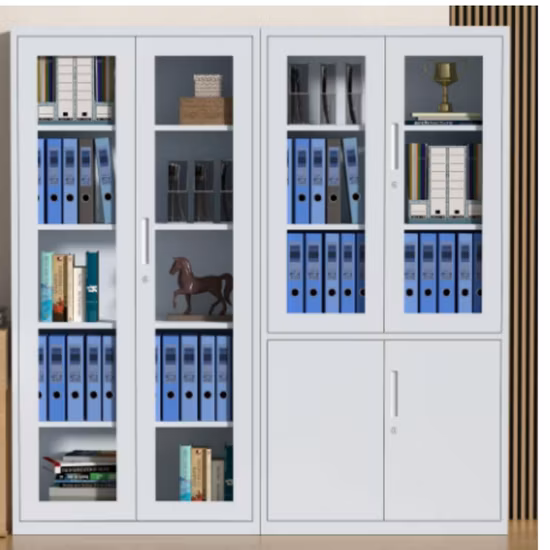 2 Swing Door 4 Shelves Storage Steel File Cabinet for Office Warehouse