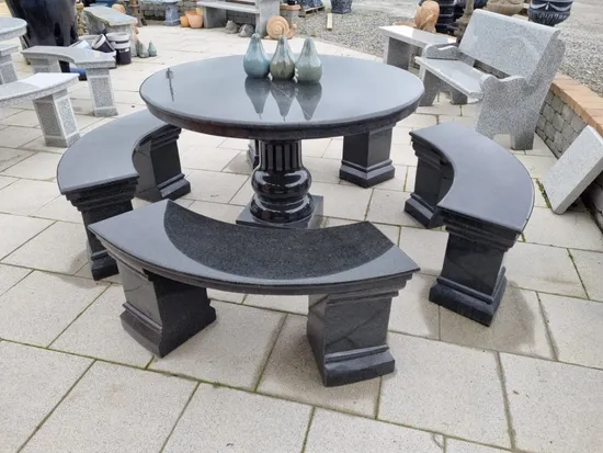 Garden Furniture Sets Decorative Stone Table and Chairs Outdoor Seating Area 