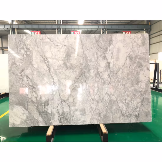 Luxury Quartzite Marble Slabs Super White Calacatta Grey Marble Stone