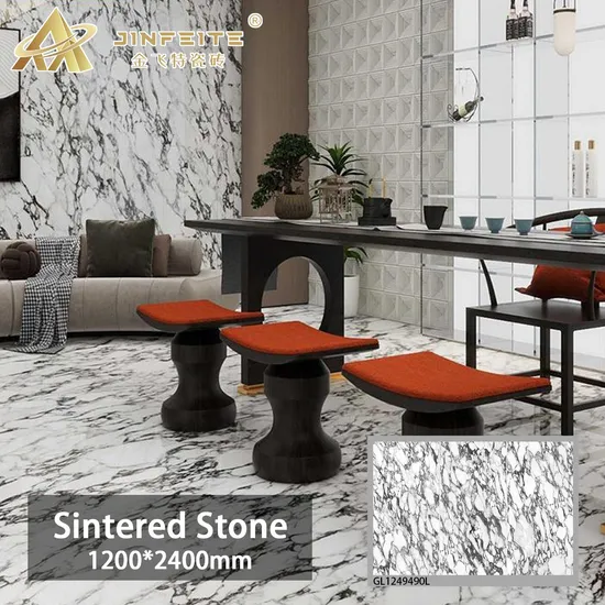 Luxury Marble Design New Material Decoration for Hotel Flooring High Gloss Foshan Factory Price 1200*2400*9mm Porcelain Big Slab Sintered Stone 