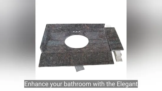 Elegant Tan Brown Granite Vanity Top for Luxurious Bathroom Designs 