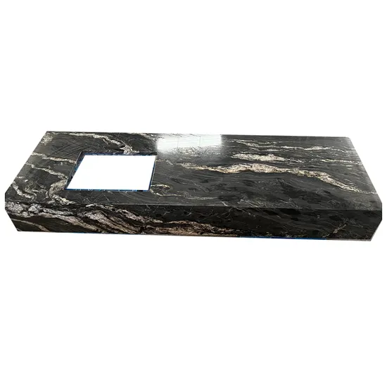 Brazilian Santa Cecilia Yellow Granite Bathroom Vanity Top 