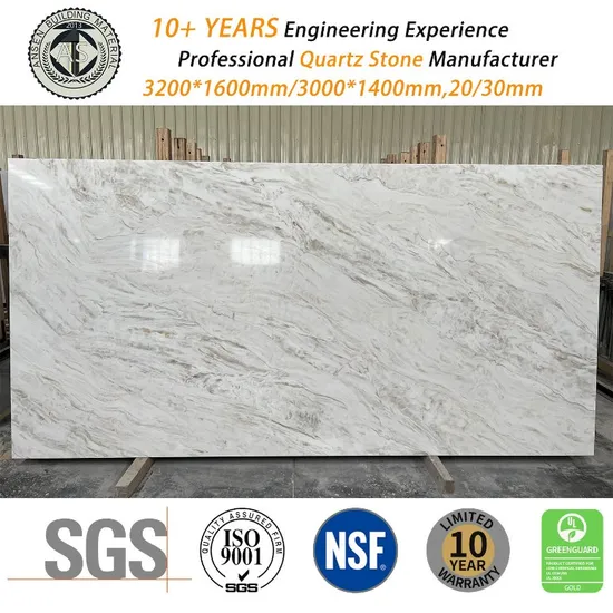 Wholesale Factory Price Tajmahal Kitchen Island Countertop Artificial Stone Quartz Slab 