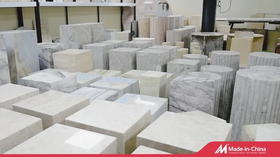 Travertine Marble Table Solid Stone Pedestal Modern Center Coffee Table Nordic Living Room Furniture 