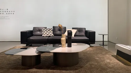 Home Furniture Nordic Modern Rectangle Sintered Stone Dining Room Set 