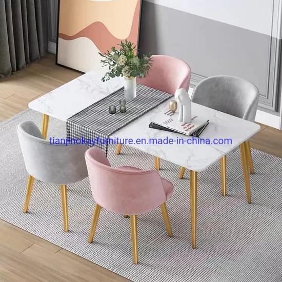 Modern Dining Furniture Marble Stone Daing Table Set From China 