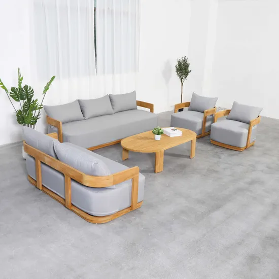Tg Outdoor Dining Pool Table Garden Table and Chairs Set Patio Furniture Stone Coffee Table Teak Furniture Round Wood Modern 