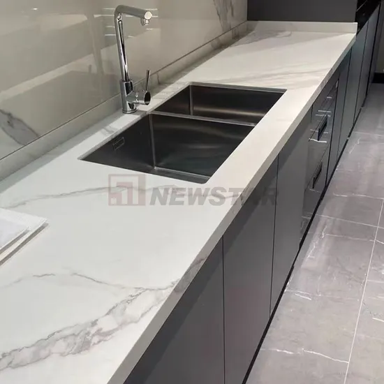 Quartz Slab Kitchen Countertop Marble Granite Stone Carrara White Quartz Stone Countertop 