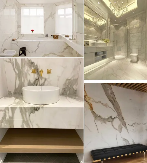 Volakas White Marble Single Oval Sink Bathroom Vanity Tops 